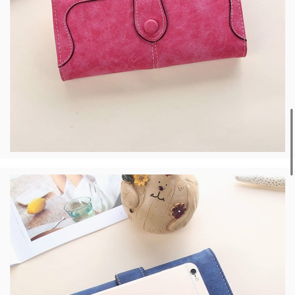 Pink soft leather Wallet - Picture 8 of 8